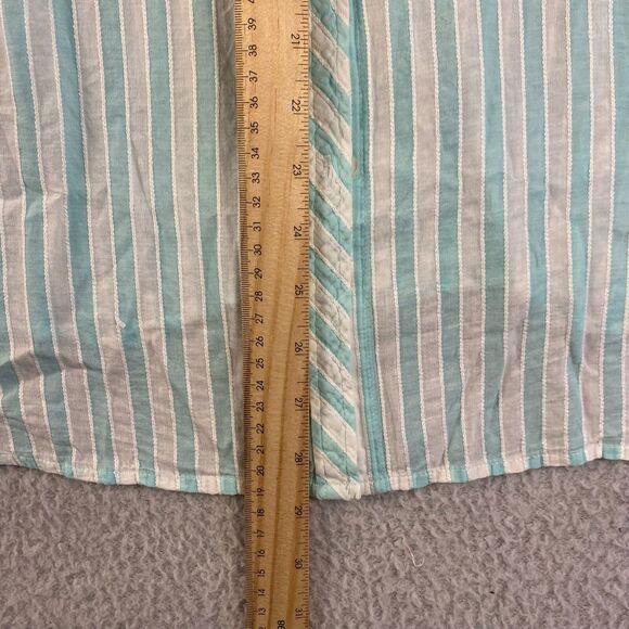 Izod Womens Button Down Shirt Striped 3/4 Cuffed Sleeves Size 2X - Picture 9 of 11